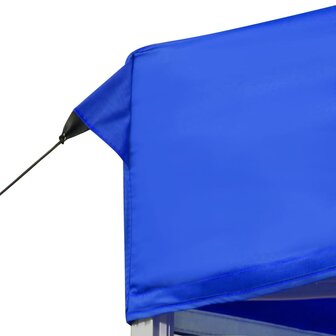 Partytent professioneel inklapbaar 6x3 m aluminium blauw