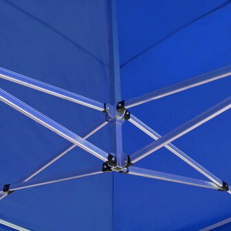 Partytent professioneel inklapbaar 6x3 m aluminium blauw