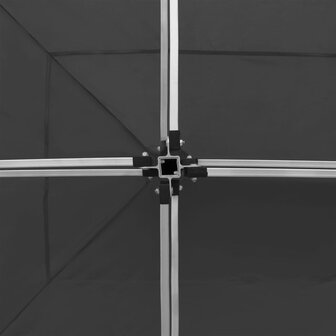 Partytent professioneel inklapbaar 6x3 m aluminium antraciet