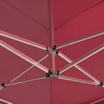 Partytent professioneel inklapbaar 6x3 m aluminium wijnrood