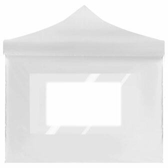Partytent inklapbaar met wanden 6x3 m aluminium wit