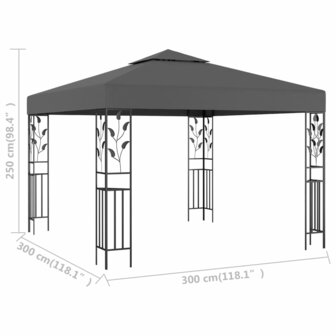 Prieel 3x3 m antraciet