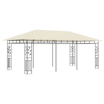 Prieel met klamboe 6x3x2,73 m cr&egrave;me
