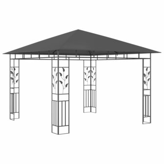Prieel met klamboe 180 g/m&sup2; 3x3x2,73 m antraciet