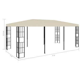 Prieel 3x6 m cr&egrave;me