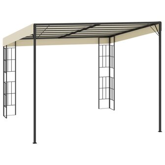 Wandprieel 3x3 m stof cr&egrave;mekleurig