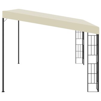 Wandprieel 3x4 m stof cr&egrave;mekleurig