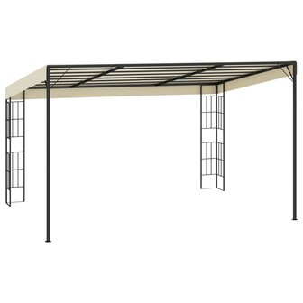 Wandprieel 3x4 m stof cr&egrave;mekleurig