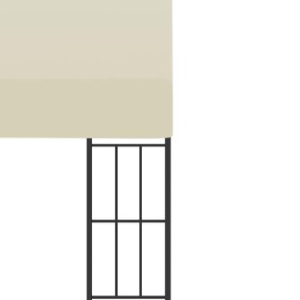 Wandprieel 3x6 m stof cr&egrave;mekleurig