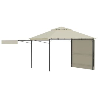 Prieel met uitschuifbare daken 180 g/m&sup2; 3x3x2,75 m cr&egrave;me