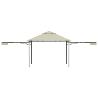 Prieel met uitschuifbare daken 180 g/m&sup2; 3x3x2,75 m cr&egrave;me