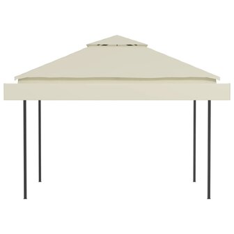 Prieel met uitschuifbare daken 180 g/m&sup2; 3x3x2,75 m cr&egrave;me