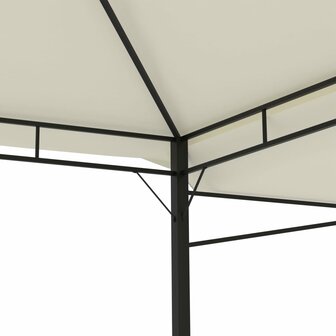 Prieel met uitschuifbare daken 180 g/m&sup2; 3x3x2,75 m cr&egrave;me