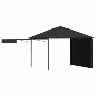Prieel met uitschuifbare daken 180 g/m&sup2; 3x3x2,75 m antraciet