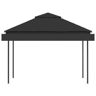 Prieel met uitschuifbare daken 180 g/m&sup2; 3x3x2,75 m antraciet