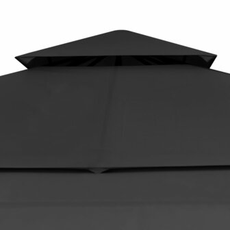 Prieel met uitschuifbare daken 180 g/m&sup2; 3x3x2,75 m antraciet