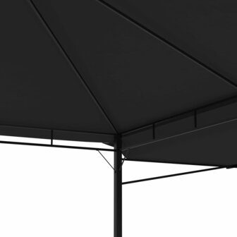Prieel met uitschuifbare daken 180 g/m&sup2; 3x3x2,75 m antraciet