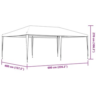 Partytent 4x6 m wit