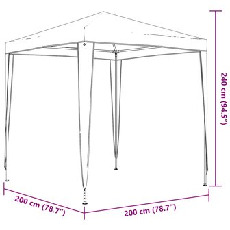 Partytent 2x2 m blauw