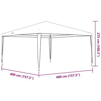 Partytent 4x4 m blauw