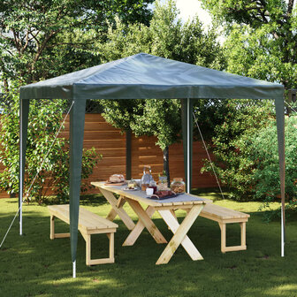 Partytent professioneel 90 g/m&sup2; 2,5x2,5 m groen