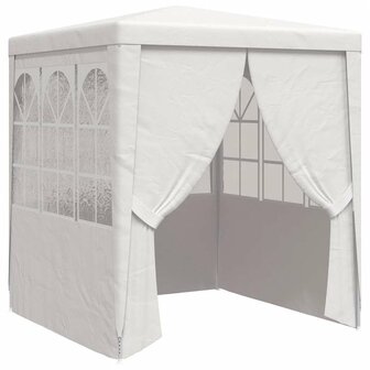 Partytent met zijwanden professioneel 90 g/m&sup2; 2x2 m wit