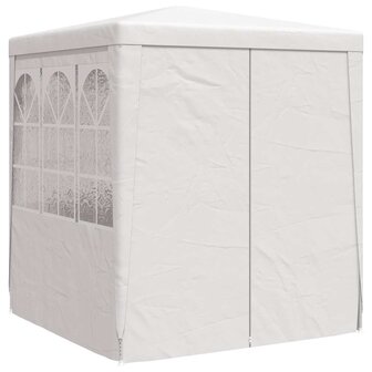 Partytent met zijwanden professioneel 90 g/m&sup2; 2x2 m wit