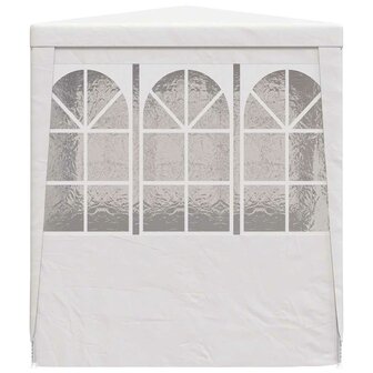 Partytent met zijwanden professioneel 90 g/m&sup2; 2x2 m wit