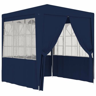 Partytent met zijwanden professioneel 90 g/m&sup2; 2x2 m blauw