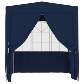 Partytent met zijwanden professioneel 90 g/m&sup2; 2x2 m blauw