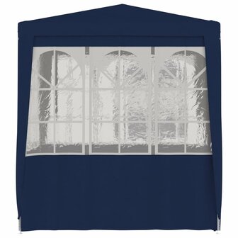 Partytent met zijwanden professioneel 90 g/m&sup2; 2x2 m blauw