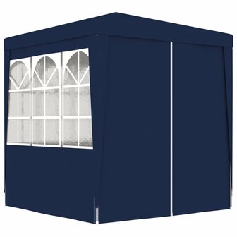 Partytent met zijwanden professioneel 90 g/m&sup2; 2x2 m blauw