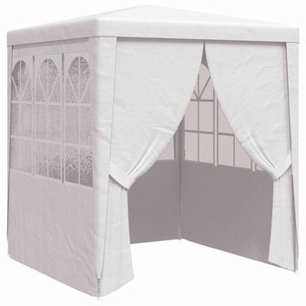 Partytent met zijwanden professioneel 90 g/m&sup2; 2,5x2,5 m wit