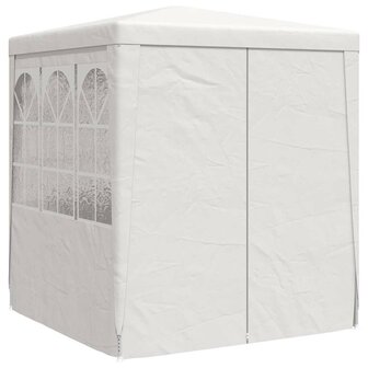 Partytent met zijwanden professioneel 90 g/m&sup2; 2,5x2,5 m wit