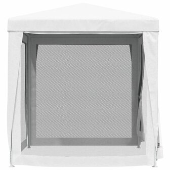 Partytent met 4 mesh zijwanden 2x2 m wit