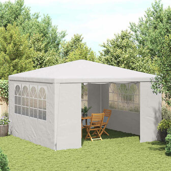 Partytent met zijwanden professioneel 90 g/m&sup2; 4x4 m wit