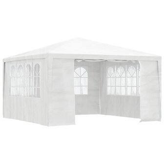 Partytent met zijwanden professioneel 90 g/m&sup2; 4x4 m wit