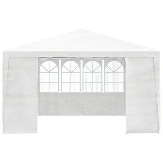 Partytent met zijwanden professioneel 90 g/m&sup2; 4x4 m wit