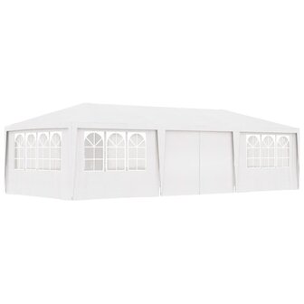 Partytent met zijwanden professioneel 90 g/m&sup2; 4x9 m wit