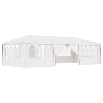 Partytent met zijwanden professioneel 90 g/m&sup2; 4x9 m wit