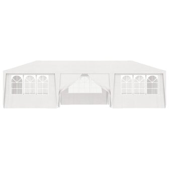 Partytent met zijwanden professioneel 90 g/m&sup2; 4x9 m wit