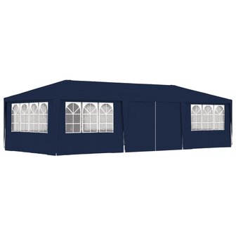 Partytent met zijwanden professioneel 90 g/m&sup2; 4x9 m blauw