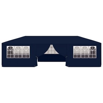 Partytent met zijwanden professioneel 90 g/m&sup2; 4x9 m blauw
