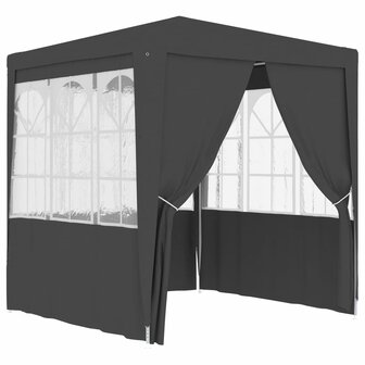 Partytent met zijwanden professioneel 90 g/m&sup2; 2x2 m antraciet