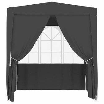 Partytent met zijwanden professioneel 90 g/m&sup2; 2x2 m antraciet