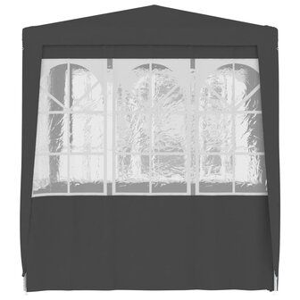 Partytent met zijwanden professioneel 90 g/m&sup2; 2x2 m antraciet