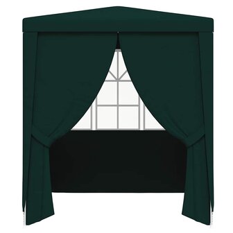 Partytent met zijwanden professioneel 90 g/m&sup2; 2x2 m groen