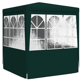 Partytent met zijwanden professioneel 90 g/m&sup2; 2x2 m groen