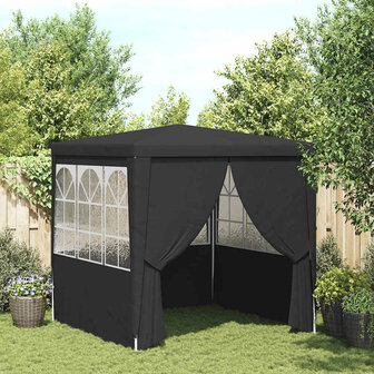 Partytent met wanden professioneel 90 g/m&sup2; 2,5x2,5 m antraciet