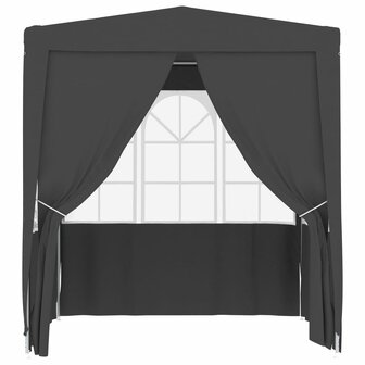 Partytent met wanden professioneel 90 g/m&sup2; 2,5x2,5 m antraciet